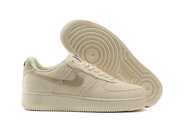 Women's Air Force 1 Low Top Cream Shoes 055
